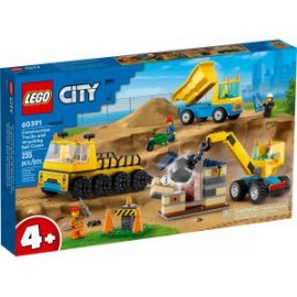 LEGO Camiones de Obra y Grúa con Bola de Demolición 60391