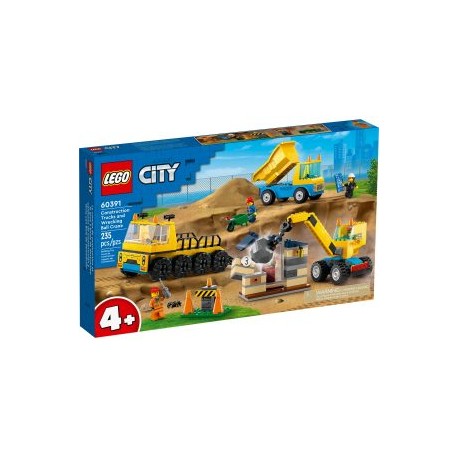 LEGO Camiones de Obra y Grúa con Bola de Demolición 60391