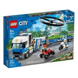 LEGO Policía: Camión de Transporte del Helicóptero 60244