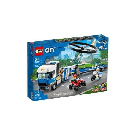 LEGO Policía: Camión de Transporte del Helicóptero 60244